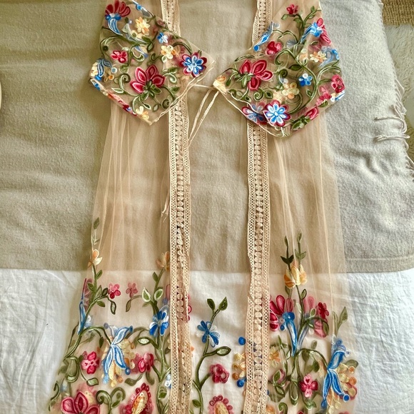 Free People Other - Free People Embroidered Kimono